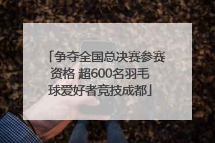 争夺全国总决赛参赛资格 超600名羽毛球爱好者竞技成都