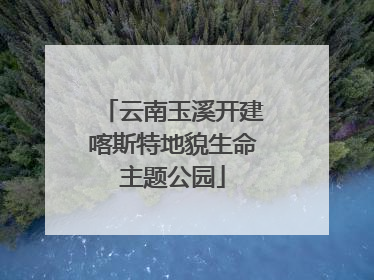 云南玉溪开建喀斯特地貌生命主题公园
