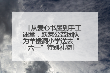 从爱心书屋到手工课堂，跃莱公益团队为羊楼洞小学送去“六一”特别礼物