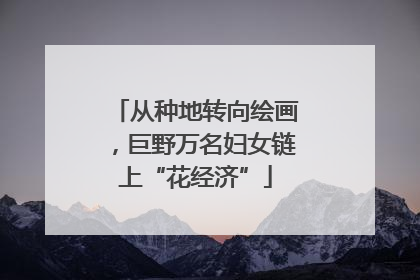 从种地转向绘画，巨野万名妇女链上“花经济”