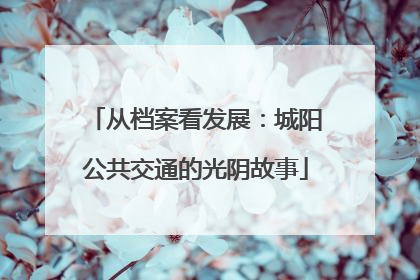 从档案看发展：城阳公共交通的光阴故事
