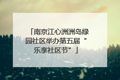 南京江心洲洲岛绿园社区举办第五届“乐享社区节”