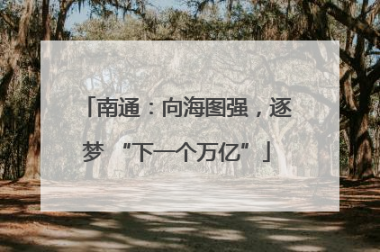 南通：向海图强，逐梦 “下一个万亿”