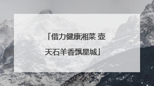 借力健康湘菜 壶天石羊香飘星城
