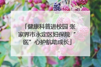 健康科普进校园 张家界市永定区妇保院“医”心护航助成长