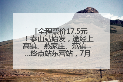全程票价17.5元！泰山站始发，途经上高镇、燕家庄、范镇……终点站东营站，7月1日开通！