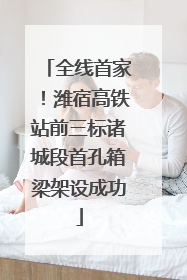 全线首家！潍宿高铁站前三标诸城段首孔箱梁架设成功