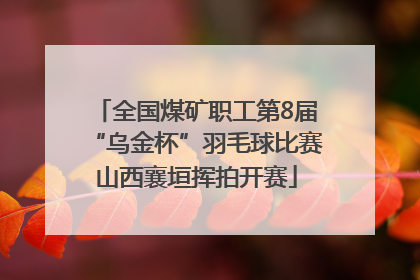 全国煤矿职工第8届“乌金杯”羽毛球比赛山西襄垣挥拍开赛