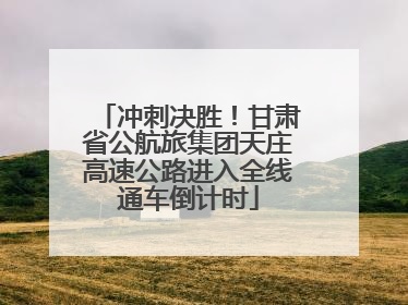 冲刺决胜！甘肃省公航旅集团天庄高速公路进入全线通车倒计时
