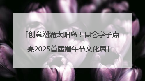 创意潮涌太阳岛！昆仑学子点亮2025首届端午节文化周