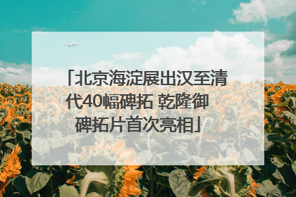 北京海淀展出汉至清代40幅碑拓 乾隆御碑拓片首次亮相
