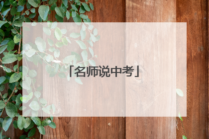 名师说中考