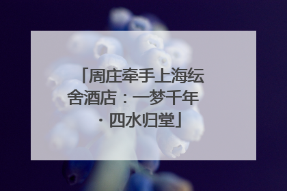 周庄牵手上海纭舍酒店：一梦千年・四水归堂