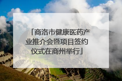 商洛市健康医药产业推介会暨项目签约仪式在商州举行