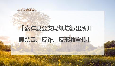 嘉祥县公安局纸坊派出所开展禁毒、反诈、反邪教宣传