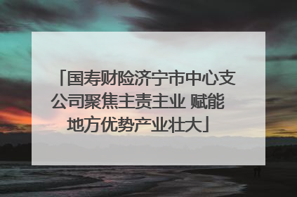 国寿财险济宁市中心支公司聚焦主责主业 赋能地方优势产业壮大