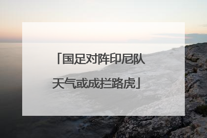 国足对阵印尼队 天气或成拦路虎