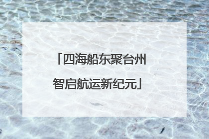 四海船东聚台州 智启航运新纪元