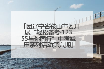团辽宁省鞍山市委开展“轻松备考·12355与你同行”中考减压系列活动第六期