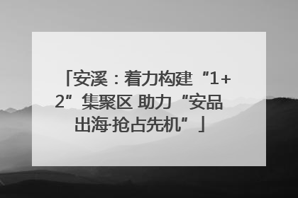 安溪：着力构建“1+2”集聚区 助力“安品出海·抢占先机”