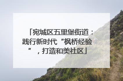 宛城区五里堡街道：践行新时代“枫桥经验”，打造和美社区