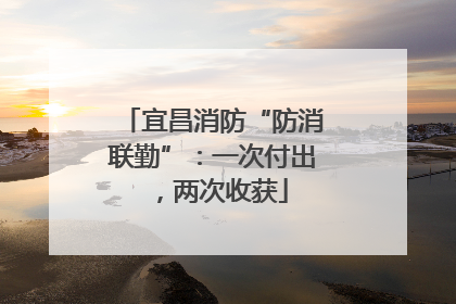 宜昌消防“防消联勤”：一次付出，两次收获