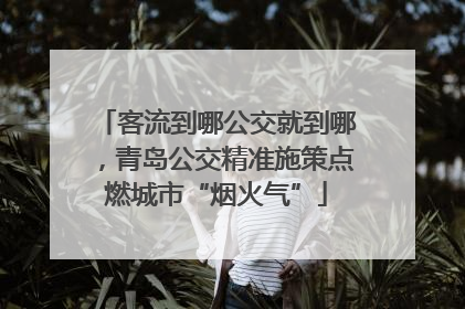 客流到哪公交就到哪，青岛公交精准施策点燃城市“烟火气”