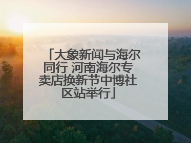 大象新闻与海尔同行 河南海尔专卖店换新节中博社区站举行