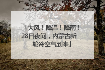 大风！降温！降雨！28日夜间，内蒙古新一轮冷空气到来