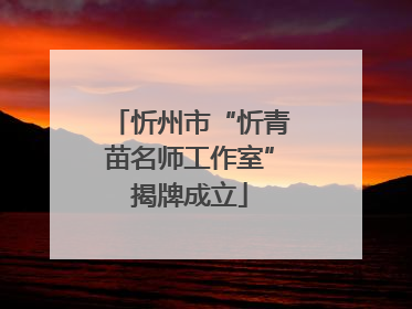 忻州市“忻青苗名师工作室”揭牌成立