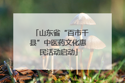 山东省“百市千县”中医药文化惠民活动启动