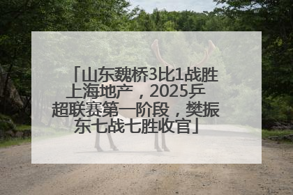 山东魏桥3比1战胜上海地产，2025乒超联赛第一阶段，樊振东七战七胜收官