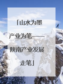 山水为墨 产业为笔——陕南产业发展走笔