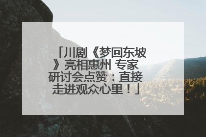 川剧《梦回东坡》亮相惠州 专家研讨会点赞：直接走进观众心里！