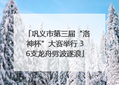 巩义市第三届“洛神杯”大赛举行 36支龙舟劈波逐浪
