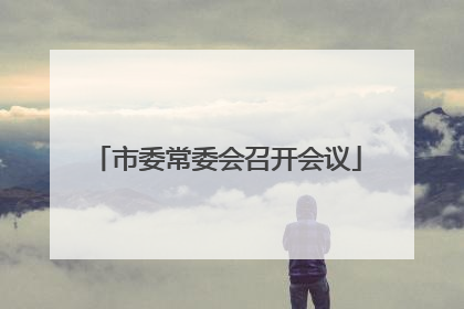 市委常委会召开会议