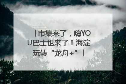市集来了，嗨YOU巴士也来了！海淀玩转“龙舟+”
