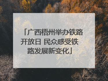 广西梧州举办铁路开放日 民众感受铁路发展新变化