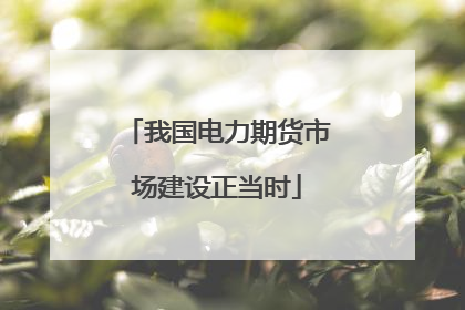 我国电力期货市场建设正当时
