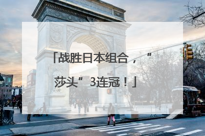 战胜日本组合，“莎头”3连冠！
