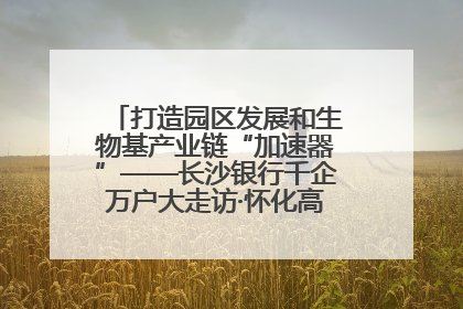 打造园区发展和生物基产业链“加速器”——长沙银行千企万户大走访·怀化高新区、生物基产业链专场活动举行