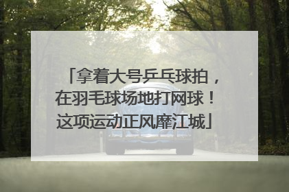 拿着大号乒乓球拍，在羽毛球场地打网球！这项运动正风靡江城