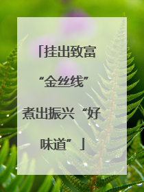 挂出致富 “金丝线” 煮出振兴“好味道”