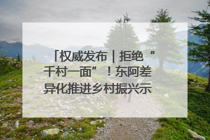 权威发布｜拒绝“千村一面”！东阿差异化推进乡村振兴示范片区建设