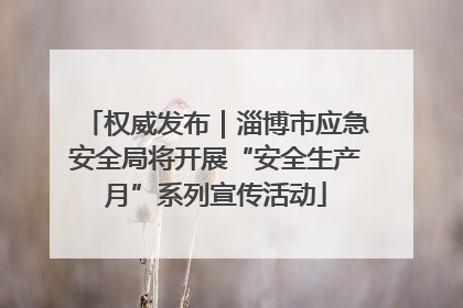 权威发布｜淄博市应急安全局将开展“安全生产月”系列宣传活动