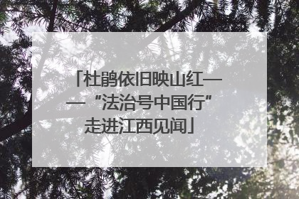 杜鹃依旧映山红——“法治号中国行”走进江西见闻