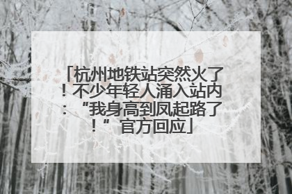 杭州地铁站突然火了！不少年轻人涌入站内：“我身高到凤起路了！”官方回应