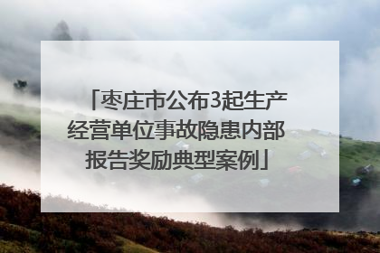 枣庄市公布3起生产经营单位事故隐患内部报告奖励典型案例