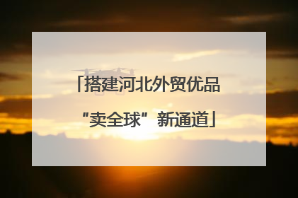 搭建河北外贸优品“卖全球”新通道