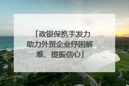 政银保携手发力 助力外贸企业纾困解难、提振信心